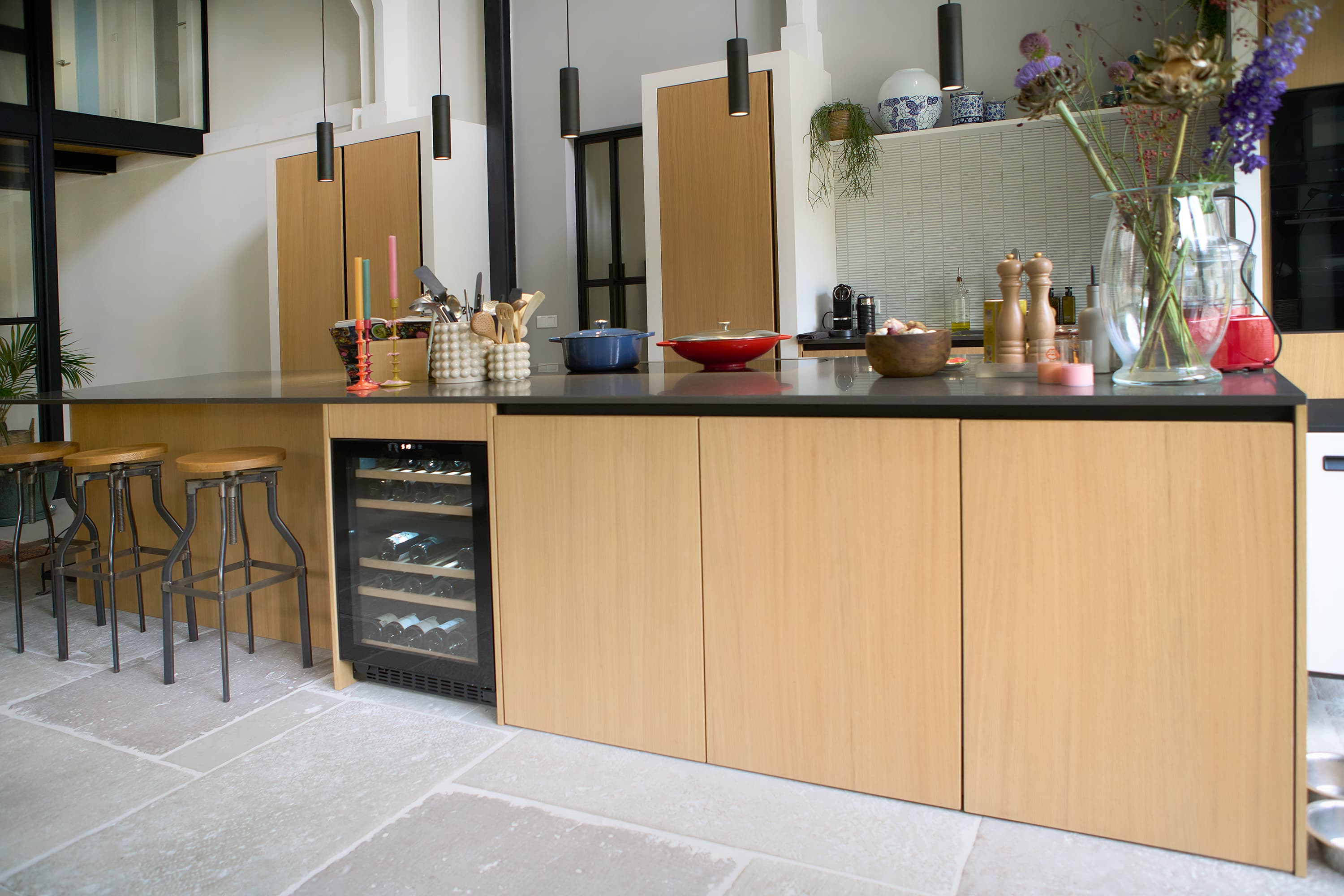 Eiken houten eilandkeuken